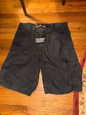 NEW Men’s Black HELIX Cargo Shorts - Utility Pockets